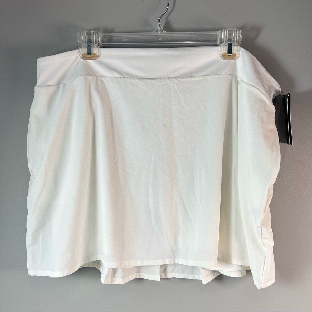 NWT Nike FLEX 15" Dri-Fit Golf Skirt Skort Shorts White pleated Women's Size 2XL